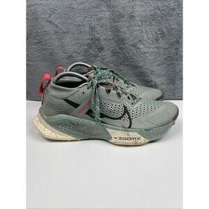 Nike ZoomX Zegama Women's Size 9.5 Gray w/ Blue Splatter Trail Hiking Shoes